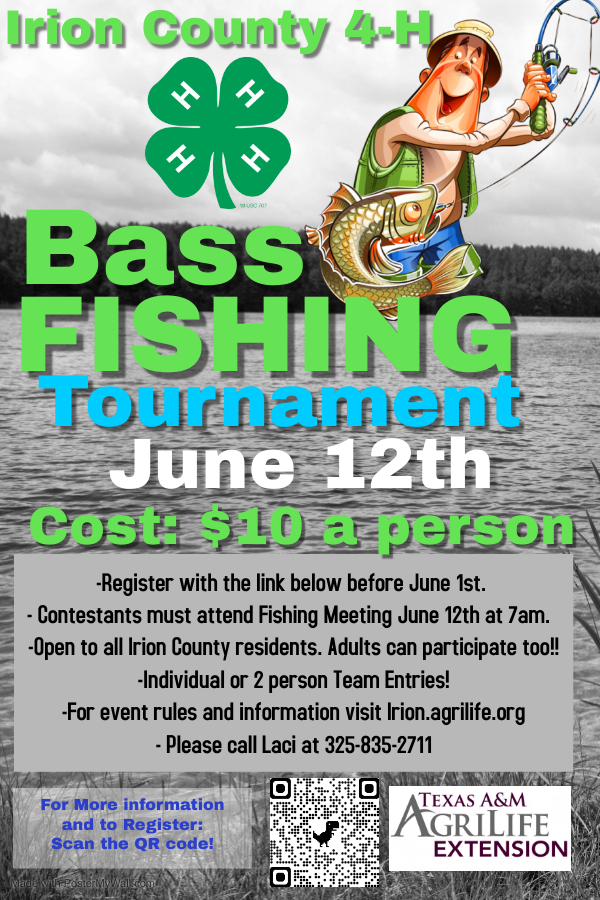 2021 4-H Bass Fishing Tournament - Irion